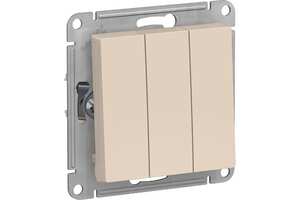 Выкл. 3СП Атлас бежевый Schneider Electric  я01      , 7829