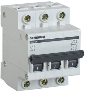 Авт.выкл. 3ф 25А GENERICA, 2282