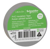 Изолента ПВХ 19мм х 20м серая Schneider Electric