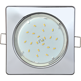 Свет-к ЛВО-11 GX53 H4  квадрат плоск. хром  Ecola  я01, 5167
