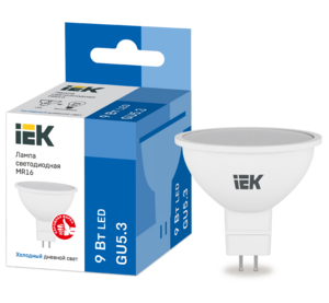 Лампа LED GU5.3 9W 6500 MR-16   ИЭК, 4841