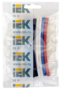 Набор ТТУ 8/4 (4хЧ, 2хБ, К, С, Ж, З) 10х10см/упак   (аналог трубки ТУТ)   ИЭК, 3633