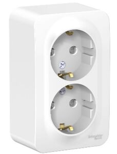 Розетка 2ОП евро Blanca белый з/ш  м/п   Schneider Electric, 7674