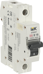 Авт.выкл. 1п 16А  (B)  ARMAT  я01, 8008