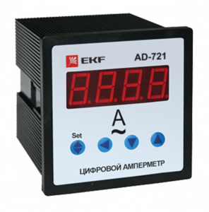 Амперметр AD-721 цифровой на панель (72х72) 1ф  EKF PROxima  я01, 6848
