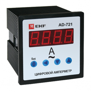 Амперметр AD-721 цифровой на панель (72х72) 1ф  EKF PROxima , 6848