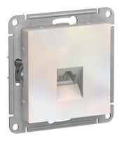 Розетка комп.1СП RJ-45 Атлас жемчуг Schneider Electric  я01    