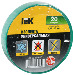 Изолента ПВХ ИЭК зеленая , 5960