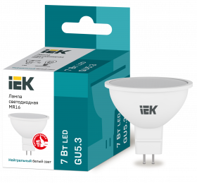 Лампа LED GU5.3 7W 4000 MR-16   ИЭК, 4844