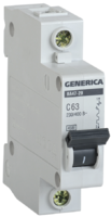 Авт.выкл. 1ф 63А GENERICA  я01